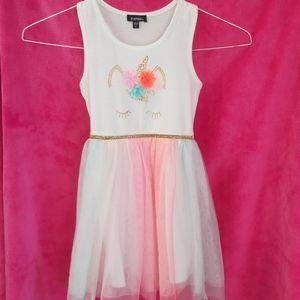 Zunie Unicorn dress size 5 sparkly
